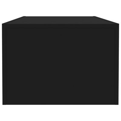 vidaXL Mesa de centro 110x50x35 cm contraplacado preto