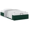 vidaXL Ottoman Bed Frame Sem Colch&atilde;o Verde Escuro 90x190 cm Veludo