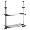 vidaXL Prateleira de cozinha 50x25x (50-70) cm alum&iacute;nio