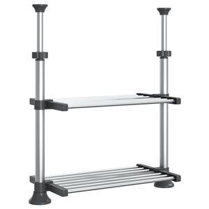 vidaXL Prateleira de cozinha 50x25x (50-70) cm alum&iacute;nio