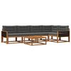 vidaXL Conjunto de Sof&aacute;s para Exterior 6 pcs Natural e Antracite