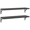 vidaXL Prateleiras de parede 2 pcs 100x30 cm a&ccedil;o inoxid&aacute;vel prateado