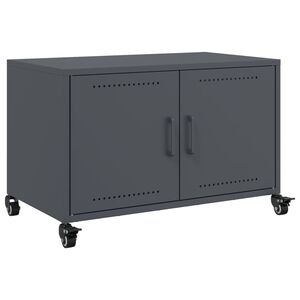 vidaXL M&oacute;vel de TV 68x39x43,5 cm a&ccedil;o antracite