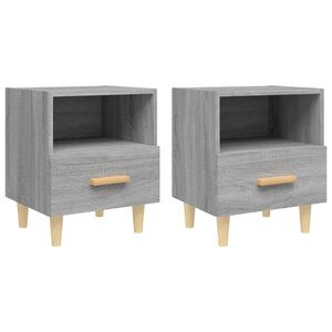 vidaXL Mesas de cabeceira 2 pcs 40x35x47 cm sonoma cinzento