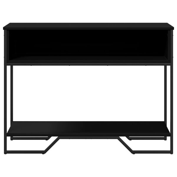 vidaXL Mesa consola 100x35x74,5 cm derivados de madeira preto