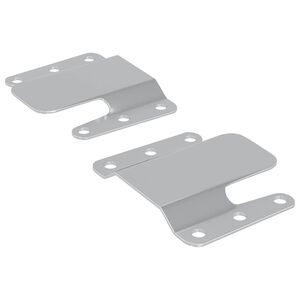 vidaXL Suporte de Montagem Flush 2 pcs Prateado 75 x 66 x 1,4 mm A&ccedil;o