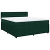 vidaXL Cama com molas/colch&atilde;o 180x200 cm veludo verde-escuro