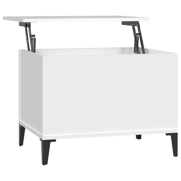 vidaXL Mesa de centro 60x44,5x45 cm derivados de madeira branco