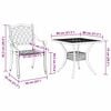 vidaXL Conjunto de Mesa de Jardim 5 pcs Branco Alum&iacute;nio Fundido