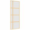 vidaXL Porta deslizante 76x205 cm vidro ESG fosco/alum&iacute;nio dourado