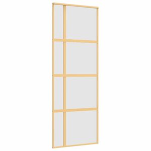 vidaXL Porta deslizante 76x205 cm vidro ESG fosco/alum&iacute;nio dourado