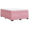vidaXL Cama com molas/colch&atilde;o 140x190 cm veludo rosa