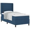 vidaXL Cama Box com almofada com cabeceira Azul 200 x 90 cm tecido