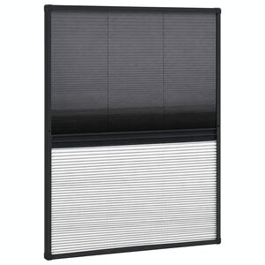 vidaXL Tela anti-insetos plissada janela + quebra-luz alum&iacute;nio 60x80cm