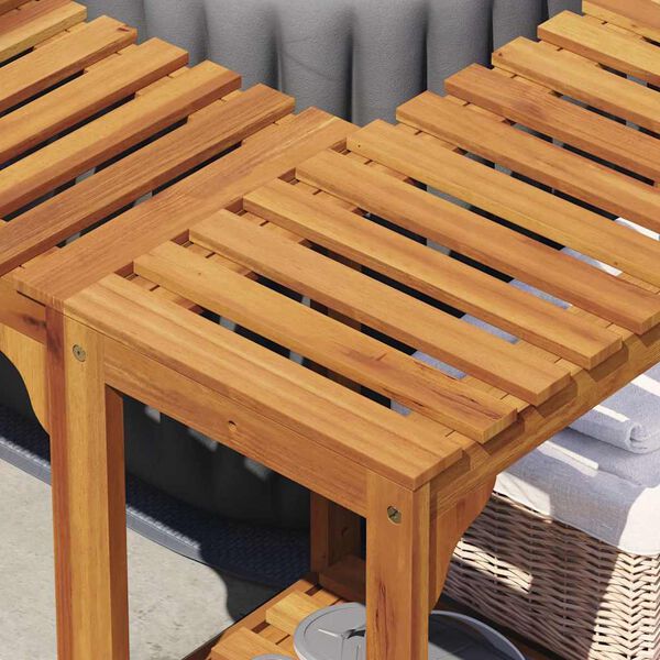 vidaXL Entorno para Banheira de Hidromassagem Castanho 250 x 250 cm