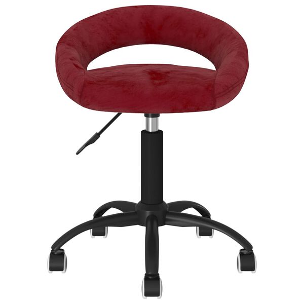 vidaXL Cadeiras de jantar girat&oacute;rias 2 pcs veludo vermelho tinto
