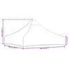 vidaXL Teto para tenda de festas 2x2 m 270 g/m² terracota