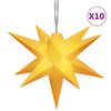 vidaXL Luzes de Natal 10 LEDs 10 cm amarelo