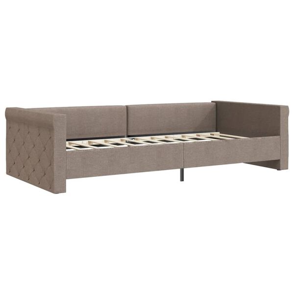 vidaXL Sof&aacute;-cama c/ colch&atilde;o e USB 90x200 cm tecido cinza-acastanhado