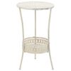 vidaXL Mesa bistr&ocirc; estilo vintage redonda metal 40x70 cm branco