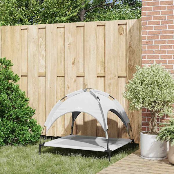 vidaXL Cama para Cachorro Manual Cinza Prata 90 x 81 x 80,5 cm A&ccedil;o