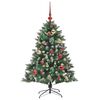 vidaXL &Aacute;rvore de Natal Artificial Verde 120 cm PVC, Pl&aacute;stico e A&ccedil;o