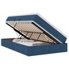 vidaXL Cama com arruma&ccedil;&atilde;o e colch&atilde;o Azul 120 x 190 cm Poli&eacute;ster
