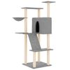 vidaXL &Aacute;rvore p/ gatos c/ postes arranhadores sisal 143 cm cinza-claro