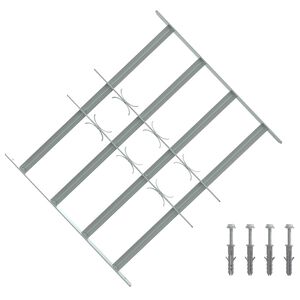 vidaXL Grades de seguran&ccedil;a para janelas com 4 travess&otilde;es 3 pcs