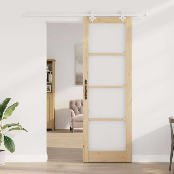 vidaXL Porta Deslizante Natural 78 x 232 cm