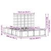 vidaXL Estrutura da Cama Castanho 135 x 190 cm