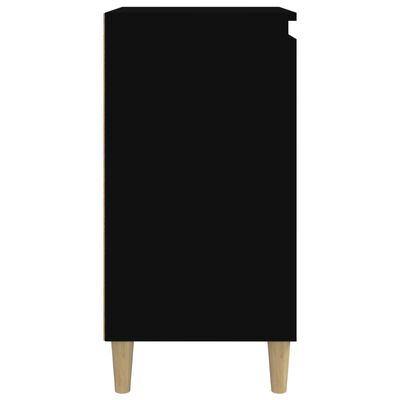 vidaXL Mesa de cabeceira 40x35x70 cm derivados de madeira preto