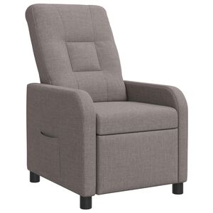 vidaXL Reclin&aacute;vel Cinzento-acastanhado Tecido