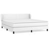 vidaXL Cama com molas/colch&atilde;o 160x200 cm couro artificial branco