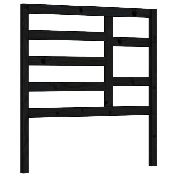 vidaXL Cabeceira de cama 106x4x104 cm pinho maci&ccedil;o preto