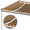 vidaXL Toldo autom. LED e sensor de vento 500x350 cm amarelo/branco