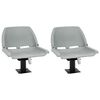 vidaXL Assentos de barco 2 pcs com pedestal rotativo a 360&deg;