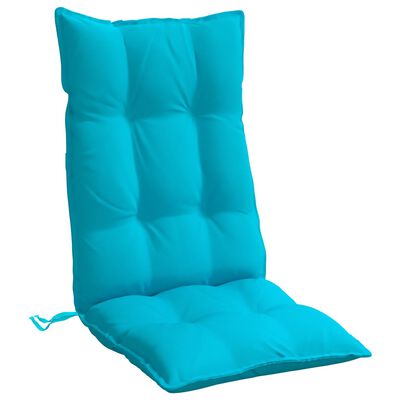 vidaXL Almofadões cadeira de encosto alto 6 pcs tecido oxford turquesa
