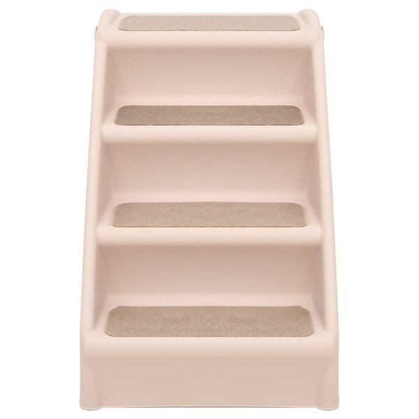 vidaXL Escadas para cães dobráveis 62x40x49,5 cm cor creme