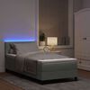 vidaXL Cama Box Spring LED com led Cinzento-claro 100 x 200 cm Veludo