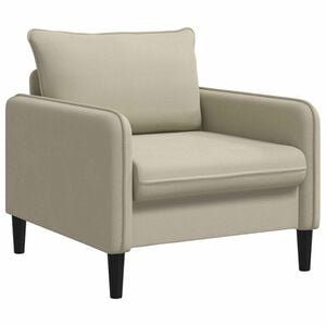 vidaXL Poltrona XL Areia Veludo