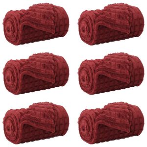 vidaXL Cobertores de Sof&aacute; 6 unid. Vermelho Bordeaux 270 x 240 cm L&atilde;