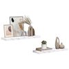 vidaXL Prateleira de Parede 2 pcs M&aacute;rmore Branco 80 x 23,5 x 4 cm