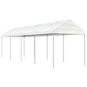 vidaXL Gazebo com telhado 8,92x2,28x2,69 m polietileno branco