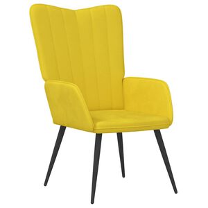 vidaXL Cadeira de descanso veludo amarelo mostarda