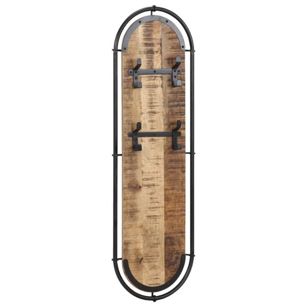 vidaXL Bengaleiros de parede c/ 4 ganchos 2pcs mangueira &aacute;spera maci&ccedil;a