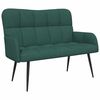 vidaXL Sof&aacute; para 2 Pessoas Verde-Escuro 115 x 61 x 87 cm Tecido