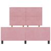 vidaXL Cama Box com cabeceira Rosa 140 x 200 cm Veludo