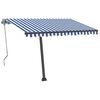 vidaXL Toldo autom&aacute;tico independente 350x250 cm azul e branco