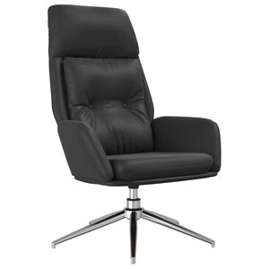 vidaXL Cadeira de descanso couro genu&iacute;no preto